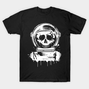 Skull Astronaut Graffiti Stencil T-Shirt